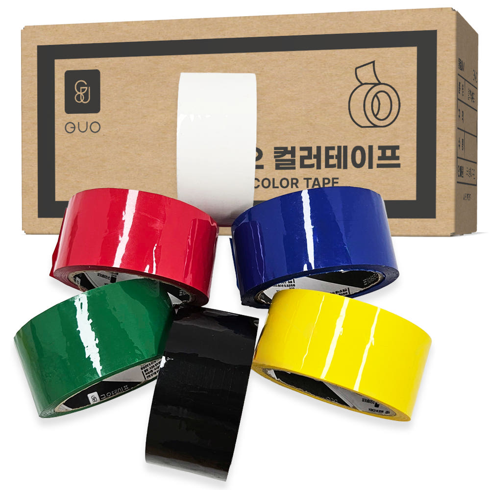 컬러테이프 색깔테이프 칼라OPP테이프 50M x 50개입 이미지 2