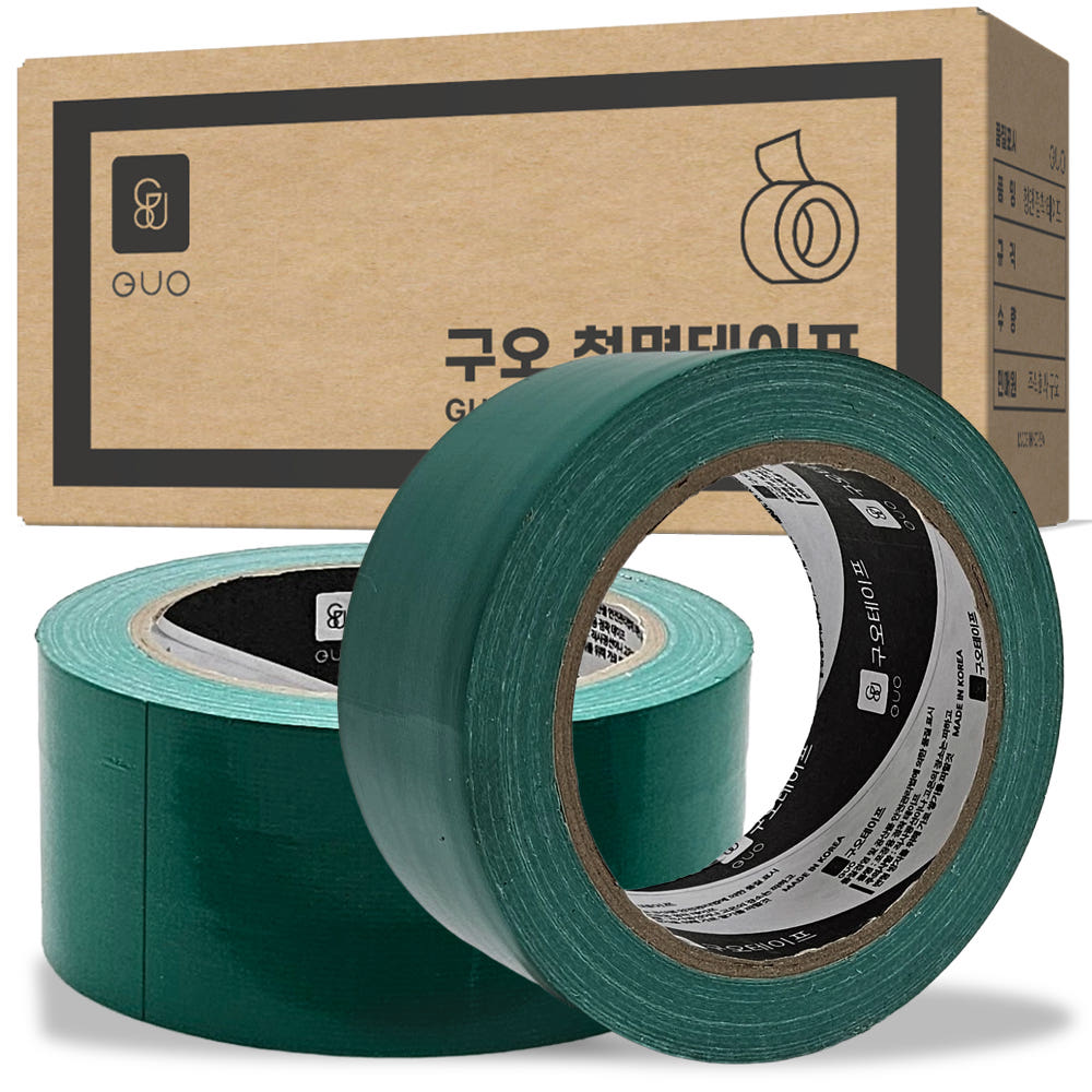 국산 초강력 청테이프 녹색테이프 면테이프 48mm X 25m 40개입